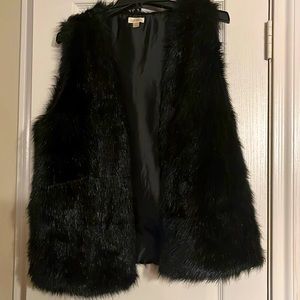 Black Fur Vest